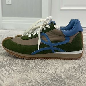 Brand new Loewe sneakers with box and dust bag. Colors are green, blue and beige
